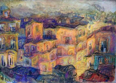 Noche.44x31.tecnica mixta