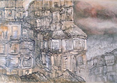 S.T.72x45.05.Acuarela y grafito sobre tabla